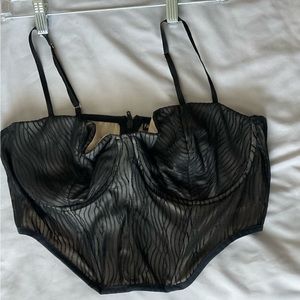 zebra print corset crop top